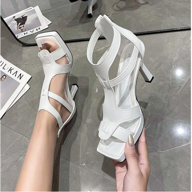 2024 New Summer Women FemaleLeisure Hollow Out Thick Soled Shoes Sexy High Heels Sandals Outdoor Romanesque Fashion Pumps