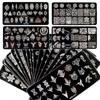 1PC Stainless Steel Printing Nail Stamping Plates Manicure Leaves Maple Template Mold Xmas Snowflakes Nail Art DIY Decorations