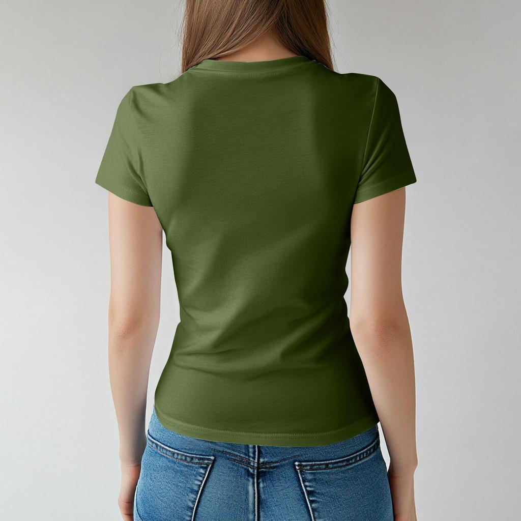 Women's Fashion Casual Printed Short Sleeve Round Neck Pullover Tops