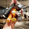 Cartoon Keychain Women Men Zebra Giraffe Keychain Funny Toy Car Accessories Gifts Novelty