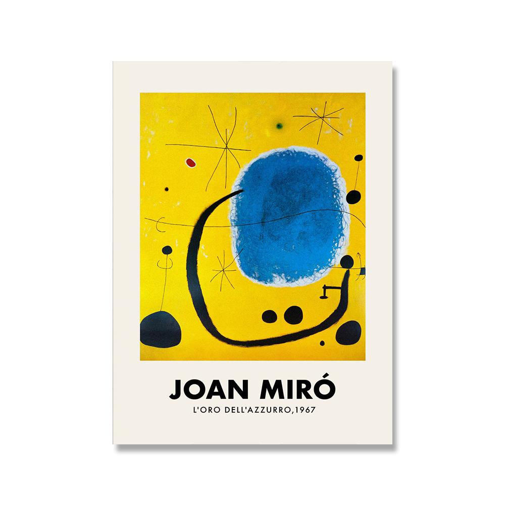 Joan Miro Abstract Animal Portrait Exhibition Poster Modern Retro Wall Art Print Picture Kids Bedroom Decorative Canvas Painting