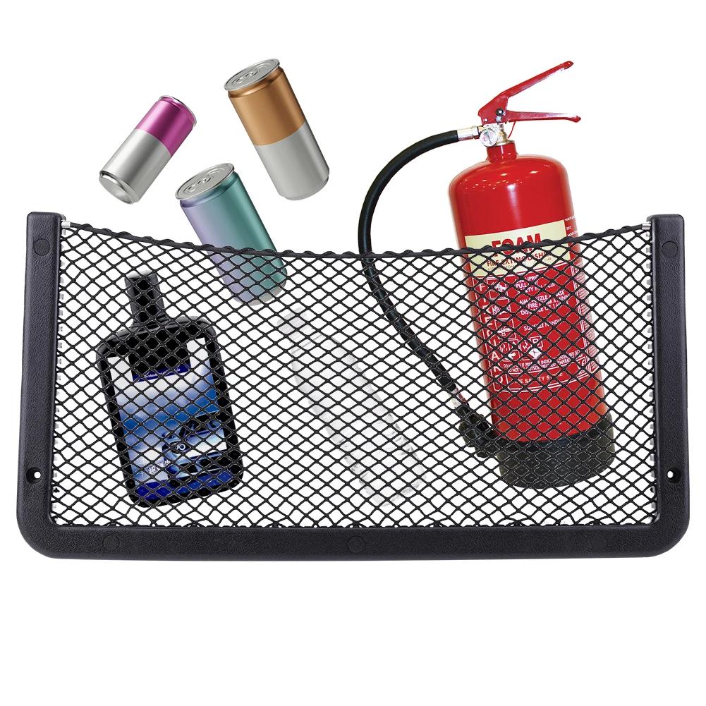 Car Storage Net Stretchable Mesh, Framed Car Mesh Organizer, Elastic Sticker Universal Rear Mesh, for Bus Camper SUV Vehicle RV