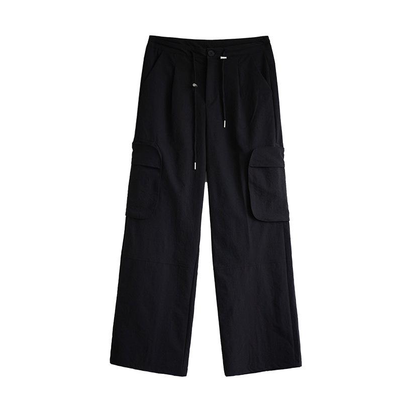 Work Pants for Women In Summer New Multi-pocket Wide-leg Casual Pants Straight American Quick-drying Sports Trousers