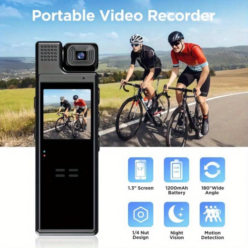 Smart Recorder - 180 Degree Rotatable Lens, Handheld Pocket Camera, USB Charging, Perfect Gift for Holidays and Birthdays (SD Card Not Included)
