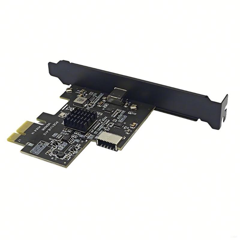 USB Type C PCIExpress Card, 10Gbps Data Transfer Speed, ASM3142 Chip, PCIE X1 To Type C Adapter Desktop Adapter