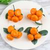3PCS Fake Mini Tangerine Orange Artificial Fruit Simulation Fake Lifelike for Home Party Kitchen