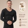 Men's Thermal Underwear Top - Velvet Lined, Thickened Long-Sleeve for Autumn/Winter Cold Protection
