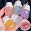 Candy Color Jelly Lip Gloss Glass Mirror Moisturizing Lip Glaze With Fine Glitter Lip Balm