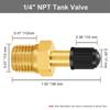 1/4 NPT 1/8 NPT M10 Air Compressor Tanks Fill Valve Brass Automobile Tire Valve Core