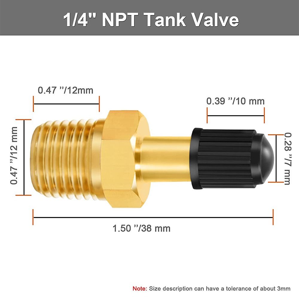 1/4 NPT 1/8 NPT M10 Air Compressor Tanks Fill Valve Brass Automobile Tire Valve Core