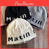Fashion Street Letter Pattern Neutral Casual Knitted Hat For Autumn And Winter