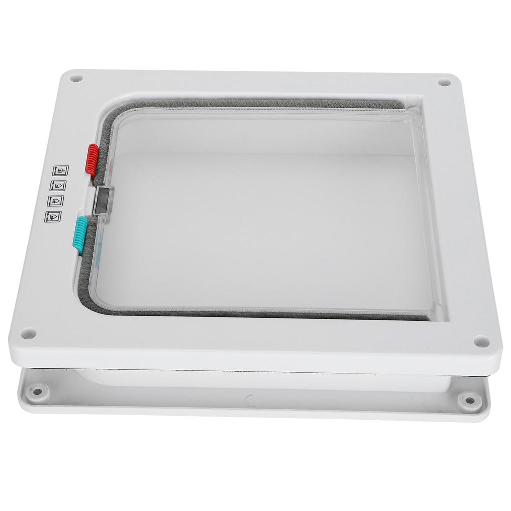Cat Lock Security Flap Door Cat Flip Door Plastic Small Pet Gate Household Pet SuppliesWhite M