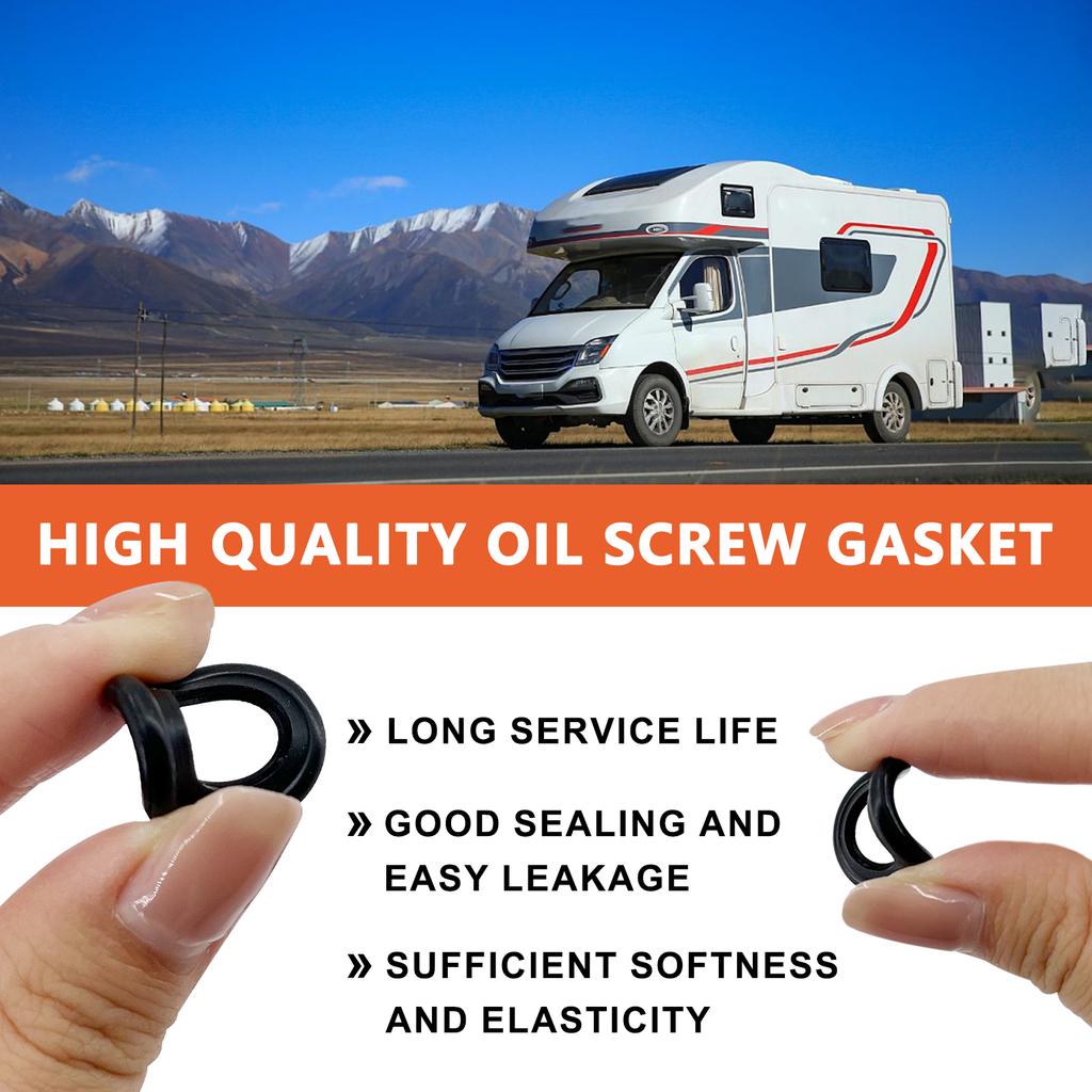 10x Auto Engine Oil Drain Plug Gaskets For Ford Mazda Volvo Jaguar Landrover Oil Pan Screw Washer Rubber Washer Gasket