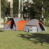 VidaXL Camping Tent 5 Person Grey and Orange Waterproof, Tent, Camping Shelter, Garden Shelter, Garden Tent, 4009589
