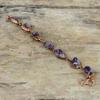 Super 23 Amethyst Rough Bracelet Electroformed Copper Bracelet Adjustable Chain Bracelet Electroformed Handmade Jewelry Gemstone Bracelet