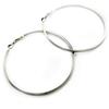 [L7903] - Silver 'Choregraphy' Hoop Earrings Ø 60 Mm