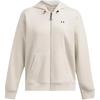 Hooded Zip-Up Long Sleeve Sweatshirt Women Sweatshirts Beige 1389289-110