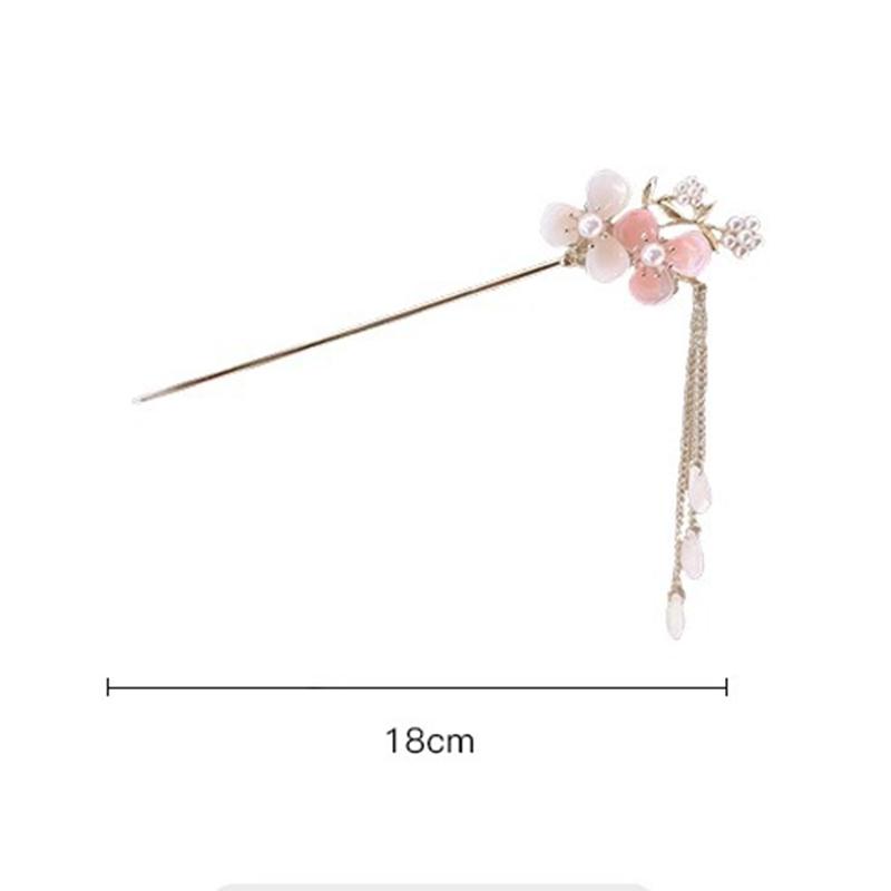 Романтичные аксессуары для волос в китайском стиле для женщин и девочек, милая универсальная заколка для волос с цветочной кисточкой, простая высококачественная палочка для волос, подарки