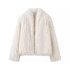2024 Autumn/Winter Women's European & American Casual Furry Solid Color Coat 2338