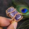 Lepidolite Handmade Copper Wire Wrap Jewelry Ring Size 6 H1U28