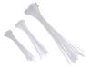 Set of Nylon Cable Ties, White, 100x2.5 Mm, 120x2.5 Mm, 200x5 Mm