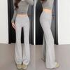 Flip Waist Sports Micro-pull Pants Women's Spring and Autumn New Small Yoga Sweatpants Casual Lulu Flared Pants