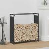 VidaXL Firewood Rack Black 90x28x90 Cm, Fireplace Log Holder, Log Holder, Log Rack, 864215