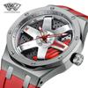 SVJ Automatic Mechanical Watch Men TE37 Wheel Hub Three-dimensional Hollow-out Car Retrofit Waterproof Luminous Watch