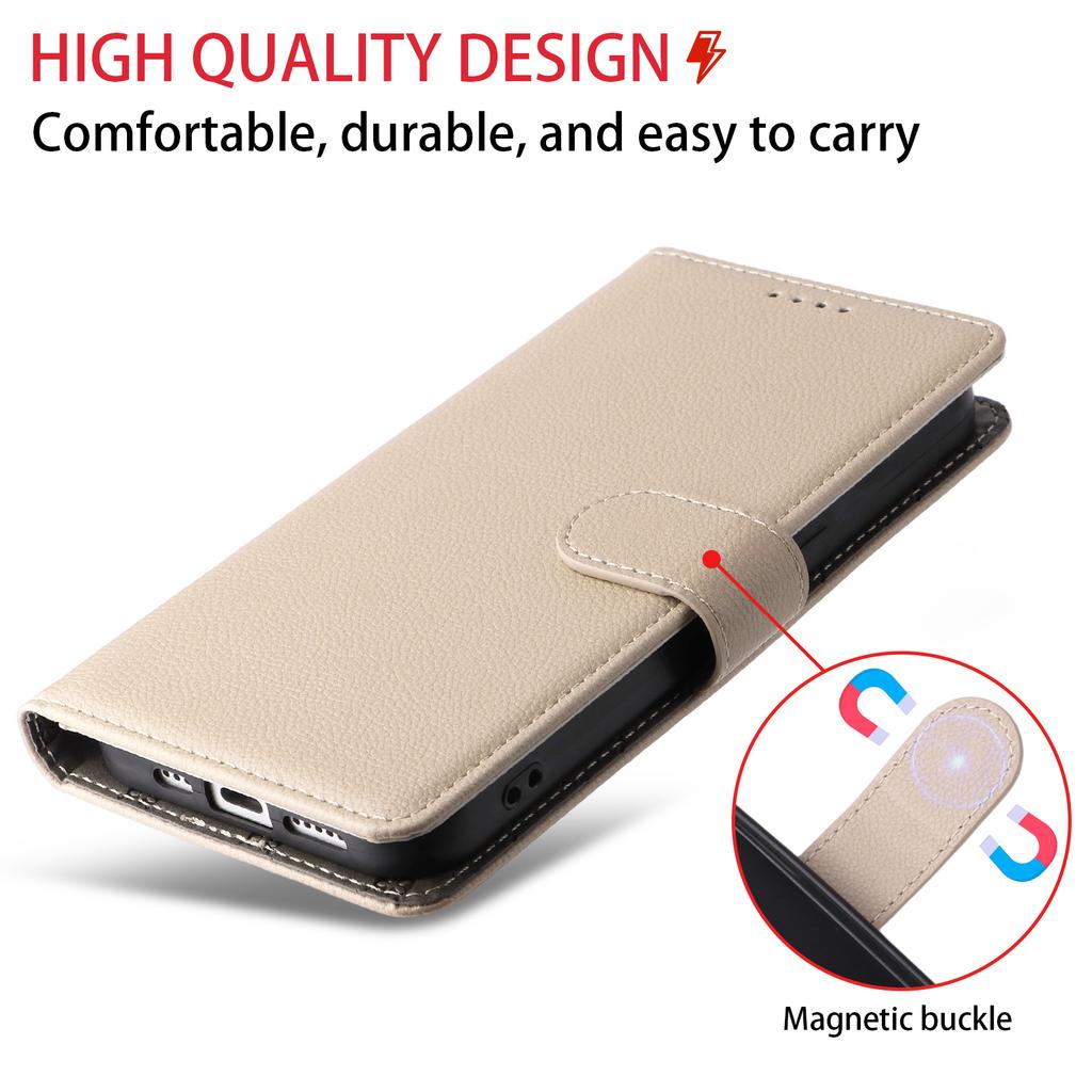 For Motorola Moto G56 5G Case RFID Blocking 3 Card Slots PU Leather Phone Cover with Wrist Strap
