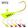5PCS 0.8g 2g 2.9g Fishhook Soft Bait Hooks AD-Sharp Small Ice Fishing Hook for Lure Grub Worm Lure Hook Fishing Tackle