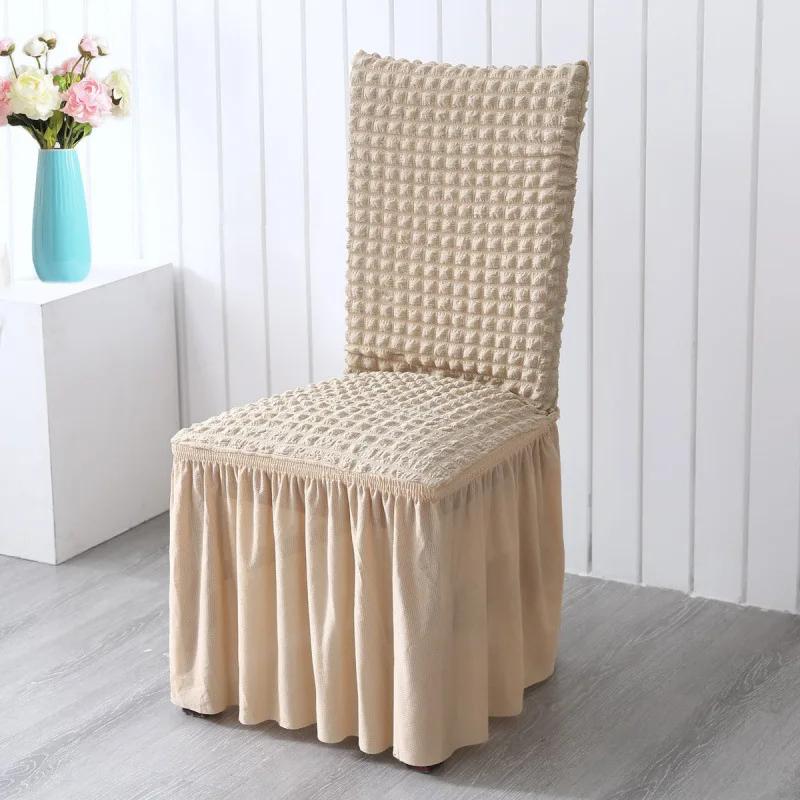 Puff Wedding Chair Cover Banquet Luxury Cover for Chairs Spandex Stretch Backrest Chair Case Protect Free Shipping