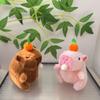 And Brown Charming Pink Capybara Plush Doll Bubble Blowing Keychain For Kids