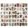 60PCS Scrapbooking Stickers DIY Vintage Flowers Sticker Book Retro Paper Stickers for Scrapbooking