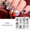 Fashion 041 Rectangle Nail Art Stamping Template Personalized Design Broken Glass Image Nail Stencil Plate Manicure Stamp For Nails Art