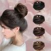 Straight To Wavy Updo Hair Buns, Comfortable Heat Resistant Fiber Hairpiece, Easy To Wear,Women Suitable, Synthetic Hair Accessories for Universal Fit