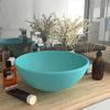 VidaXL Round Luxury Bathroom Sink Countertop Washbasin Toilet Hand Basin Cosmetic Room Interior Matte Light Green 146969
