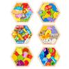 TOMMYFIELD Wooden Puzzle Inset Animal Fruit Car Puzzle Set of 6