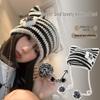 Japanese Style Cute Star Cat Wool Knit Hat - Warm & Versatile for Autumn/Winter