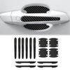 Car Door Handle Bowl Protector Scratch Protection Stickers Carbon Fiber Rubber Rearview Mirror Anti Collision Strips Accessories
