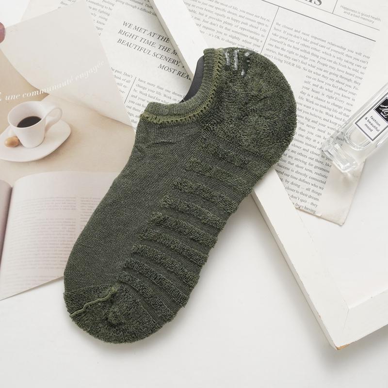 Men's Short Cotton Socks High Quality Crew Ankle Casual Soft Low-Cut Non-Slip Breathable Summer Autumn Sock for Male