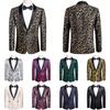 Black Green Gold Paisley Floral Mens Blazer Lepal Suit One Button Jacket Tuxedo