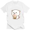 Cute Bear LOVE Unisex T Shirt Women Bubu Dudu Couple Tops Tee Summer Short Sleeve Tshirts Female Korean Casual Girl T-shirt Camisetas