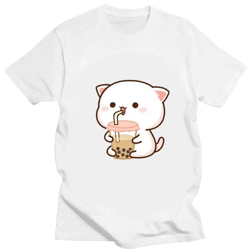 Cute Bear LOVE Unisex T Shirt Women Bubu Dudu Couple Tops Tee Summer Short Sleeve Tshirts Female Korean Casual Girl T-shirt Camisetas