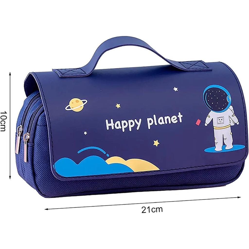 Kawaii Pencil Case Large Capacity Astronaut Pencil Pouch Pen Box School Office Supplies Stationery