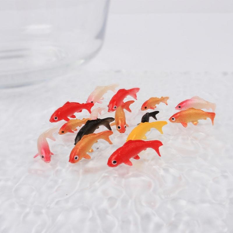 Mini Fish Model Mini Fish Carp Simulation Animal Children'S Toys Diy Decorative Goldfish Figurines Home Decor