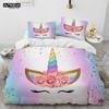 Unicorn Cute Cartoon Comforter Bedding Set,Duvet Cover Bed Set Quilt Cover Pillowcase,Queen Bedding Set