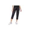 Solid Logo Micro Mark Cropped Sports Pants Women Bottoms Black HE9958