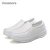 Fashion Comemore Sneakers Women Nurse White Shoes Comfortable Walking Shoes Breathable Female Flats Footwear Platform Slip-On Loafers 42