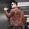 Autumn and Winter Leather Jacket Handsome Trend Motorcycle Clothing All-match Lapel Leather Jacket Men's Clothing