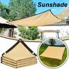 Beige Shade Mesh Wrap-Around Perforated Shade Fabric Thickened Heat Insulating Mesh Summer Outdoor Sun Shade Sail